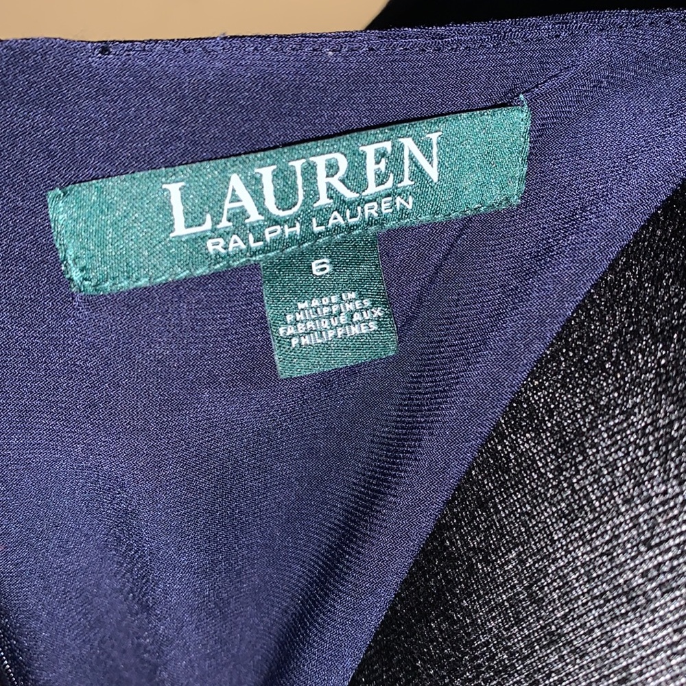 RALPH LAUREN LONG SLEEVE GOWN - Picture 8 of 12
